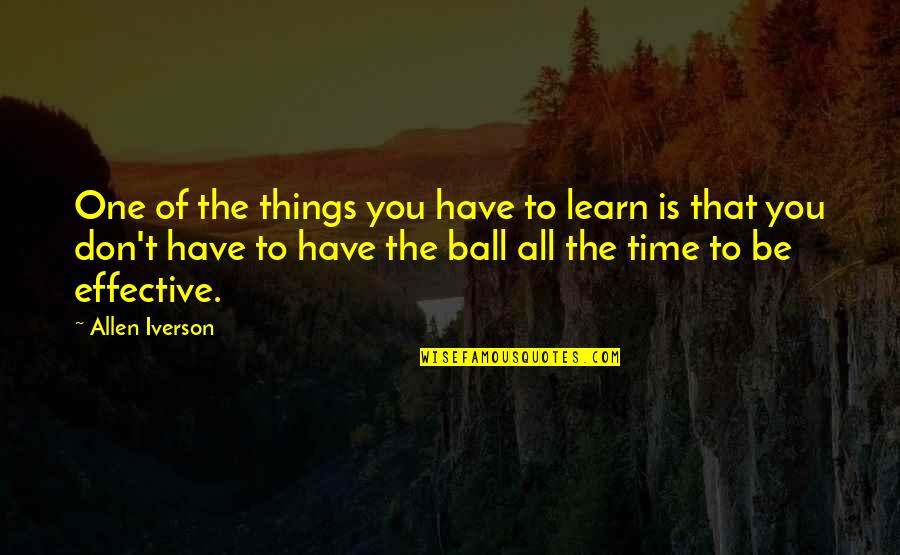 Joe Hockey Famous Quotes By Allen Iverson: One of the things you have to learn