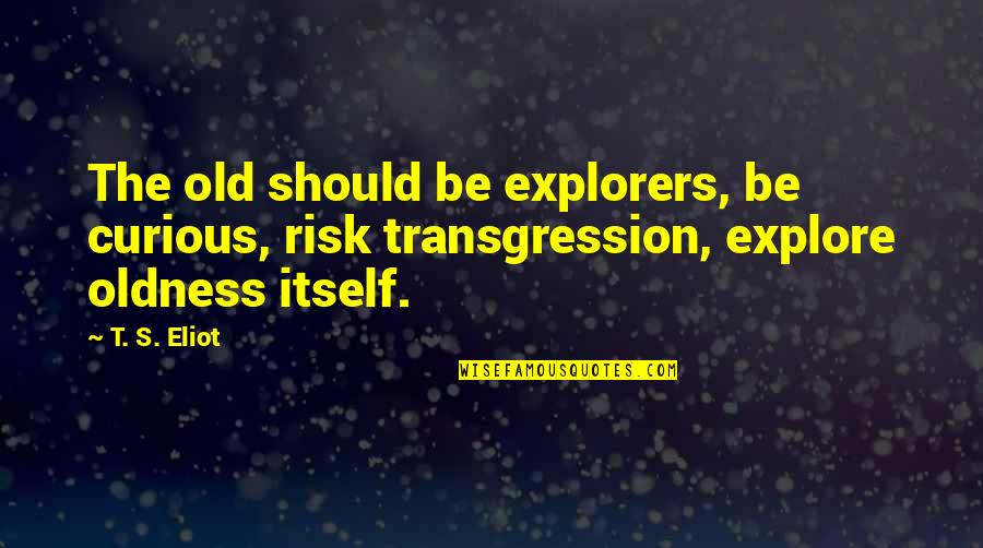 Joe Lee Quotes By T. S. Eliot: The old should be explorers, be curious, risk