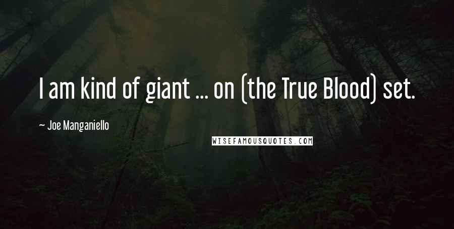 Joe Manganiello quotes: I am kind of giant ... on (the True Blood) set.