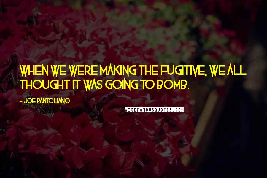 Joe Pantoliano quotes: When we were making The Fugitive, we all thought it was going to bomb.