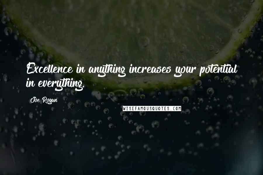 Joe Rogan quotes: Excellence in anything increases your potential in everything.