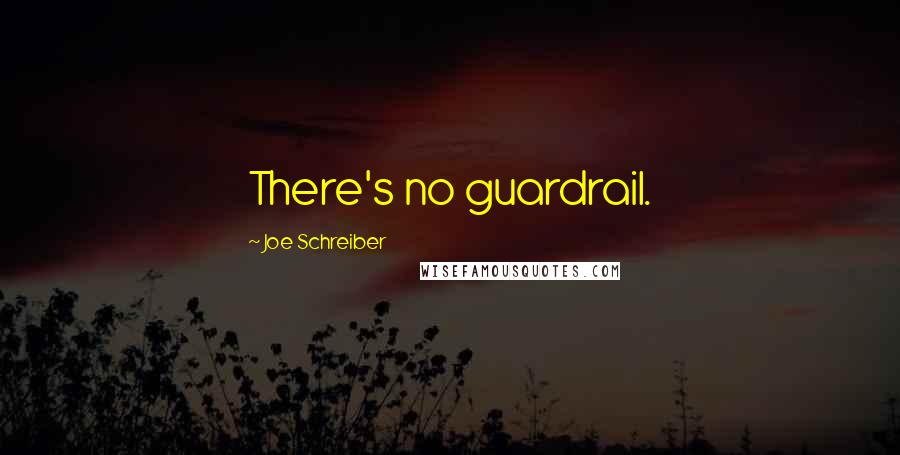 Joe Schreiber quotes: There's no guardrail.