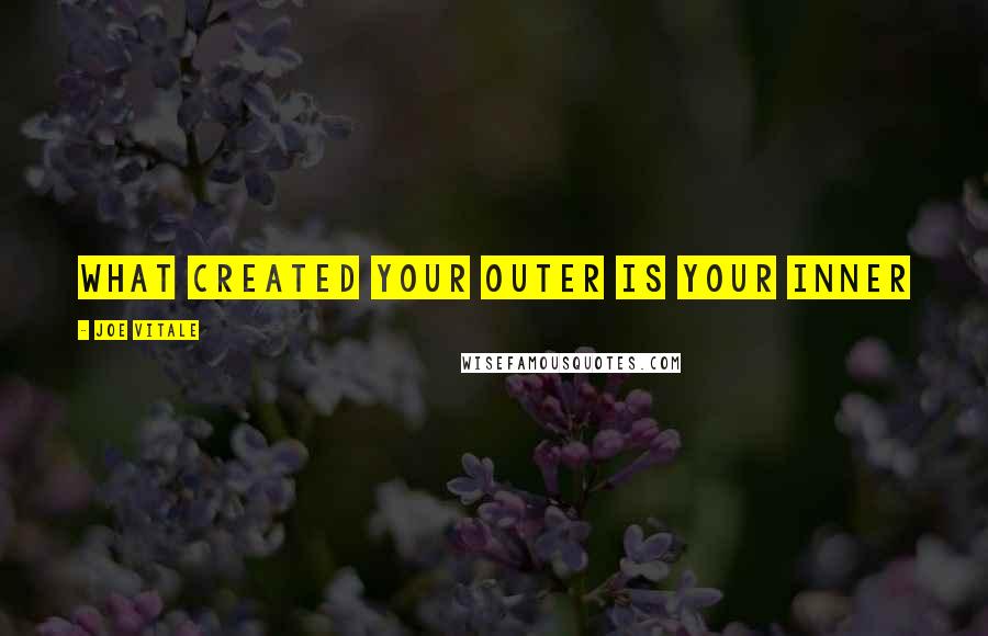 Joe Vitale quotes: What created your outer is your inner