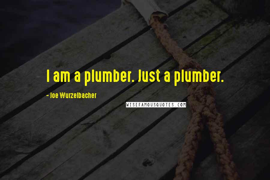 Joe Wurzelbacher quotes: I am a plumber. Just a plumber.