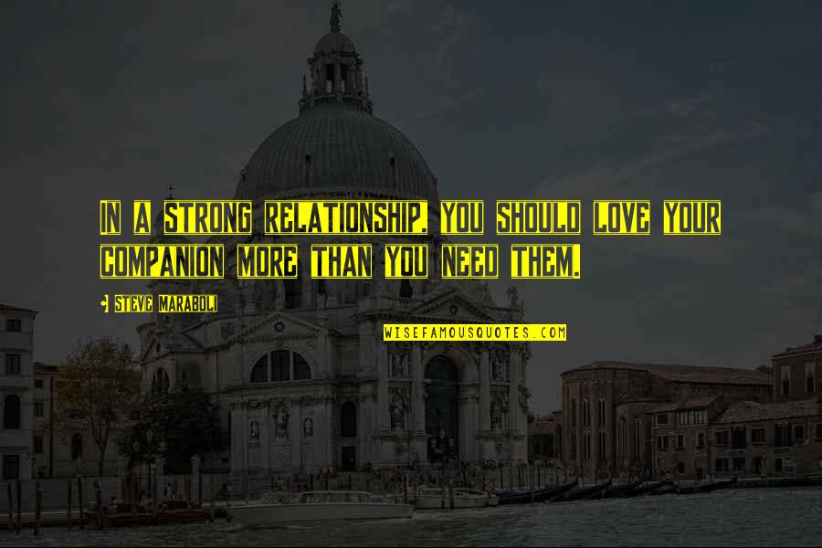 Joedy Cook Quotes By Steve Maraboli: In a strong relationship, you should love your