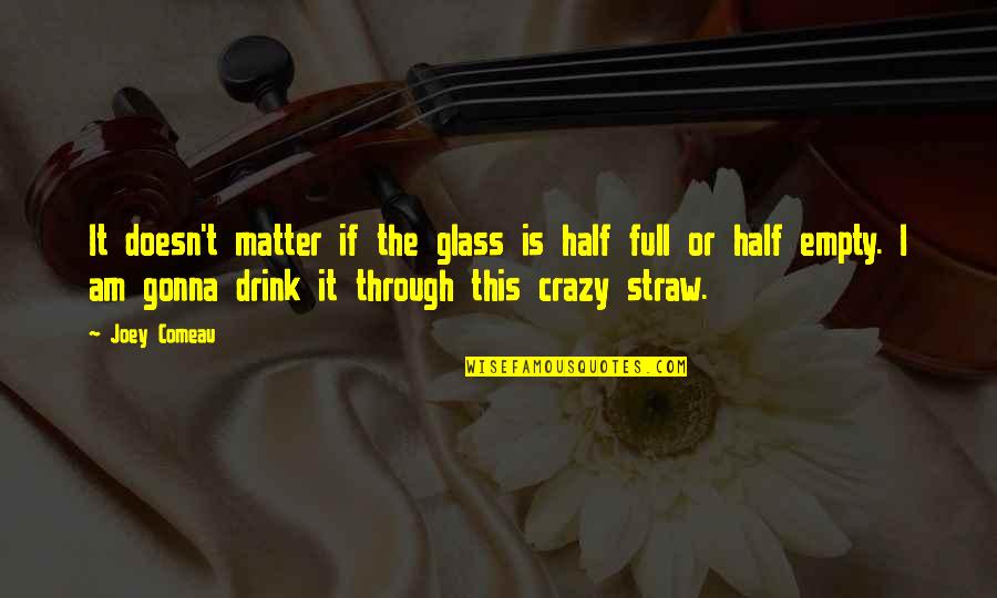 Joey Comeau Quotes By Joey Comeau: It doesn't matter if the glass is half