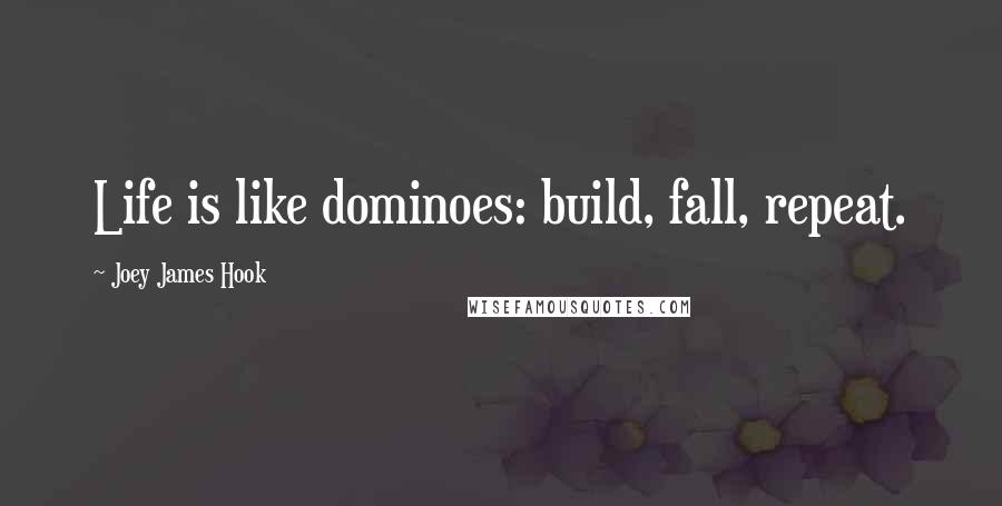 Joey James Hook quotes: Life is like dominoes: build, fall, repeat.