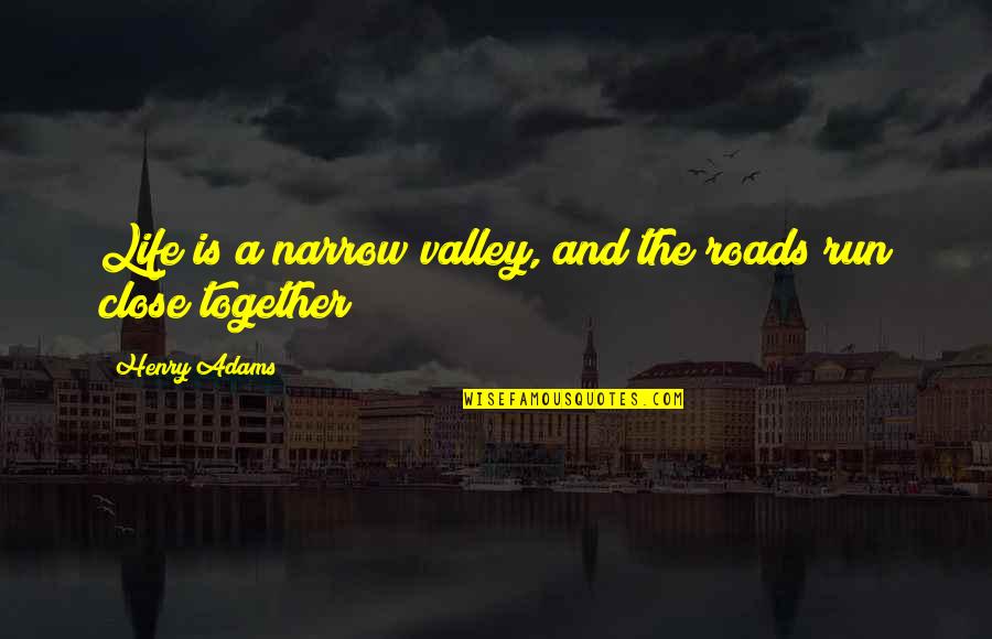 Joey Mcintyre Quotes By Henry Adams: Life is a narrow valley, and the roads