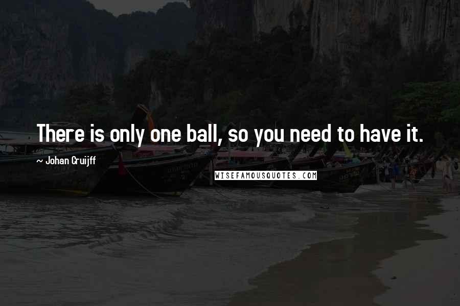 Johan Cruijff quotes: There is only one ball, so you need to have it.