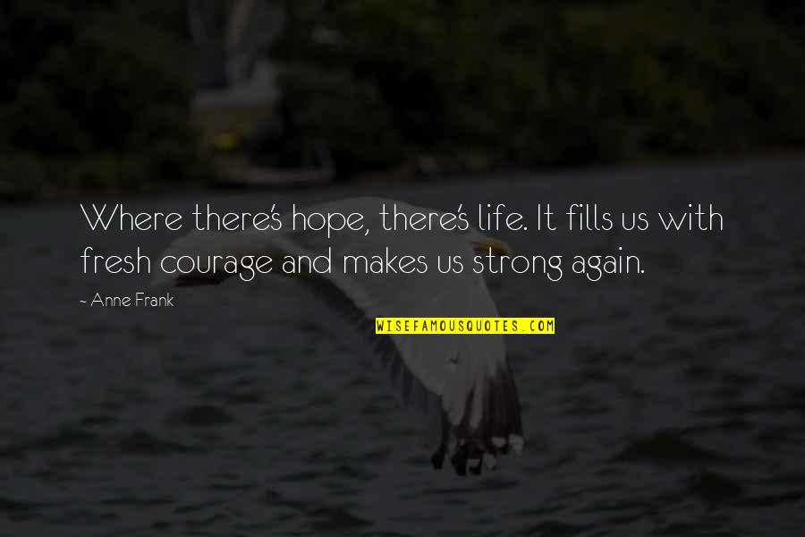Johannesson Christen Quotes By Anne Frank: Where there's hope, there's life. It fills us