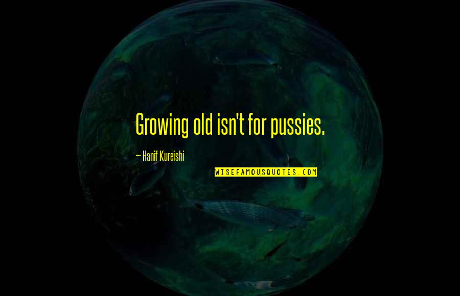Johansen Cointegration Quotes By Hanif Kureishi: Growing old isn't for pussies.
