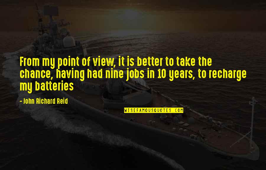John 10 Quotes By John Richard Reid: From my point of view, it is better John 10 Quotes By John Richard Reid: From my point of view, it is better