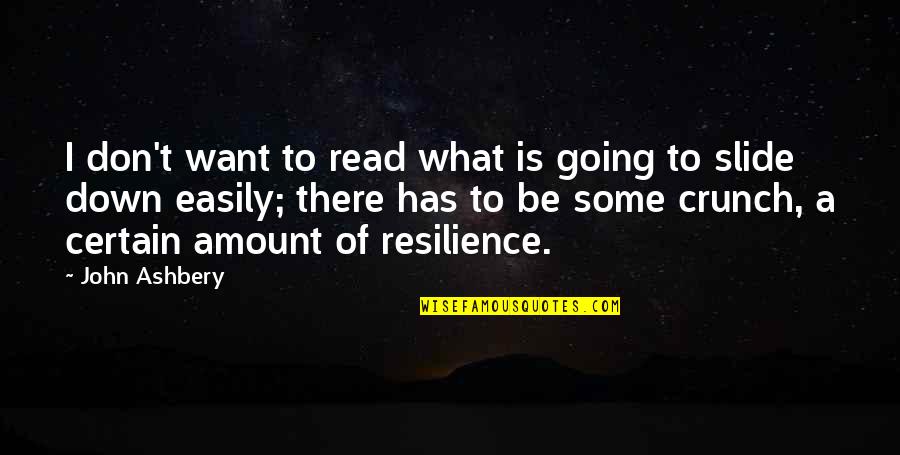 John Ashbery Quotes By John Ashbery: I don't want to read what is going John Ashbery Quotes By John Ashbery: I don't want to read what is going