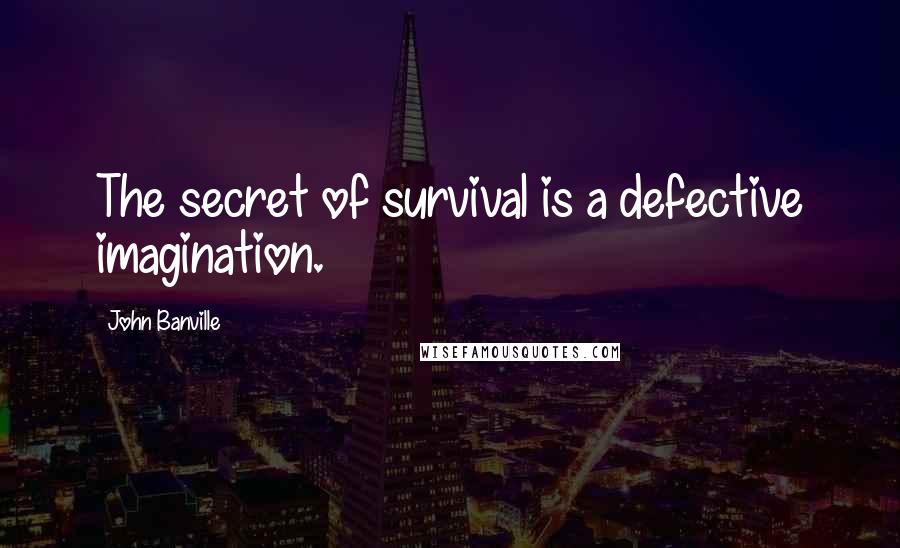 John Banville quotes: The secret of survival is a defective imagination.