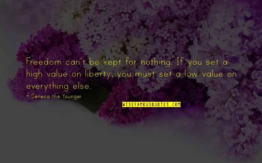 John Beckwith Quotes By Seneca The Younger: Freedom can't be kept for nothing. If you