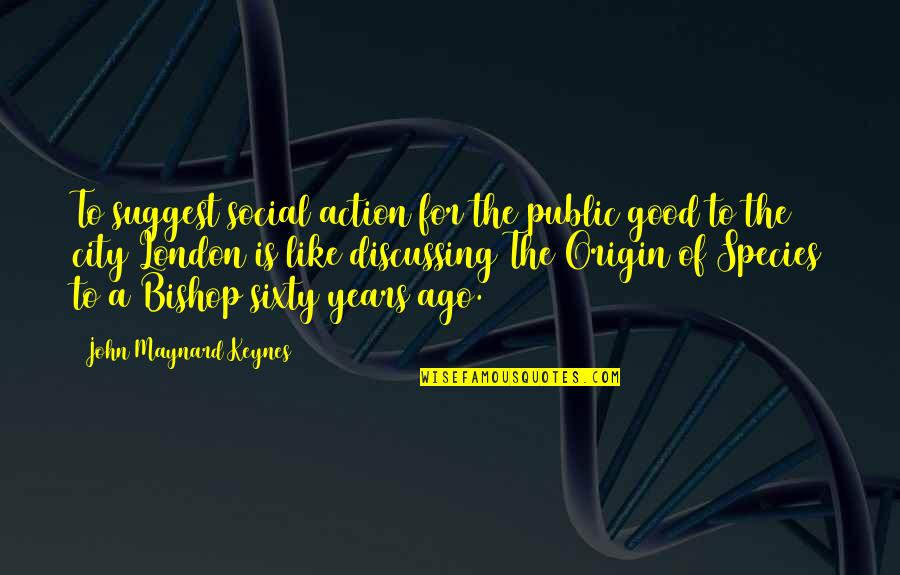 John Bishop Quotes By John Maynard Keynes: To suggest social action for the public good