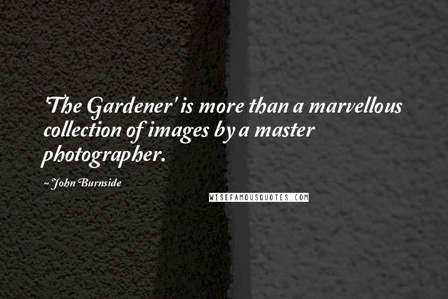 John Burnside quotes: 'The Gardener' is more than a marvellous collection of images by a master photographer.