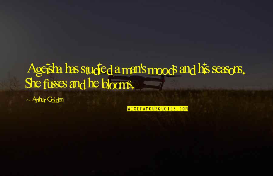 John C Breckinridge Famous Quotes By Arthur Golden: A geisha has studied a man's moods and
