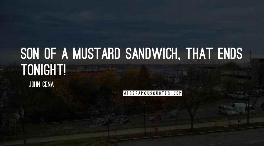 John Cena quotes: Son of a mustard sandwich, that ends tonight!