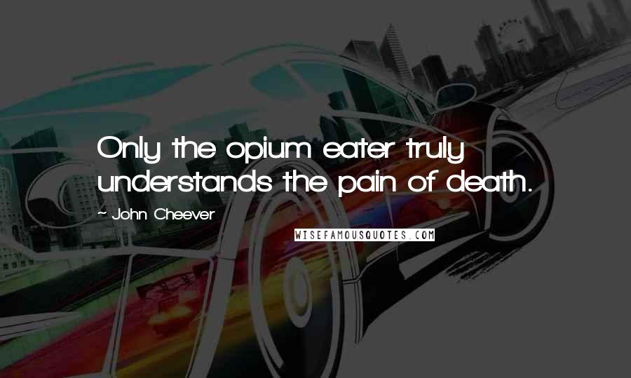 John Cheever quotes: Only the opium eater truly understands the pain of death.