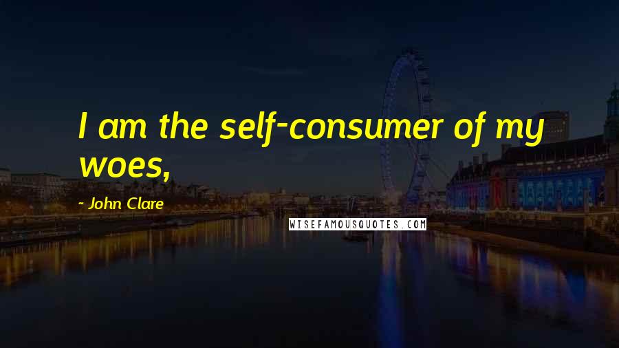 John Clare quotes: I am the self-consumer of my woes,