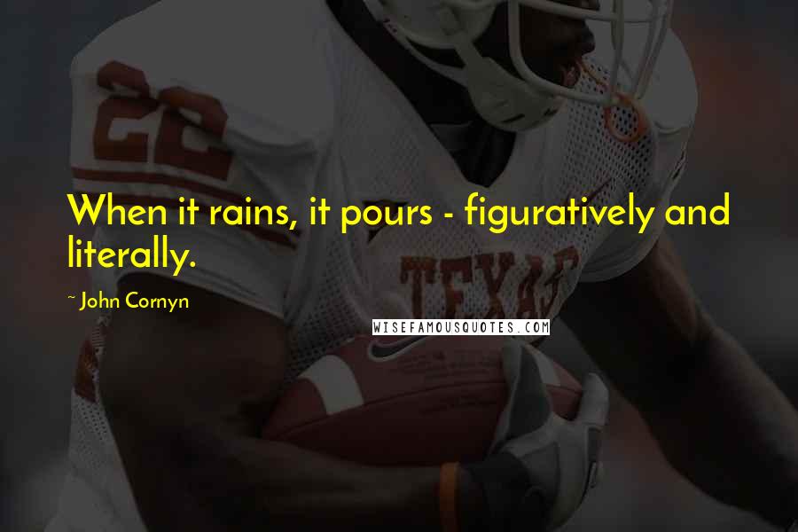 John Cornyn quotes: When it rains, it pours - figuratively and literally.