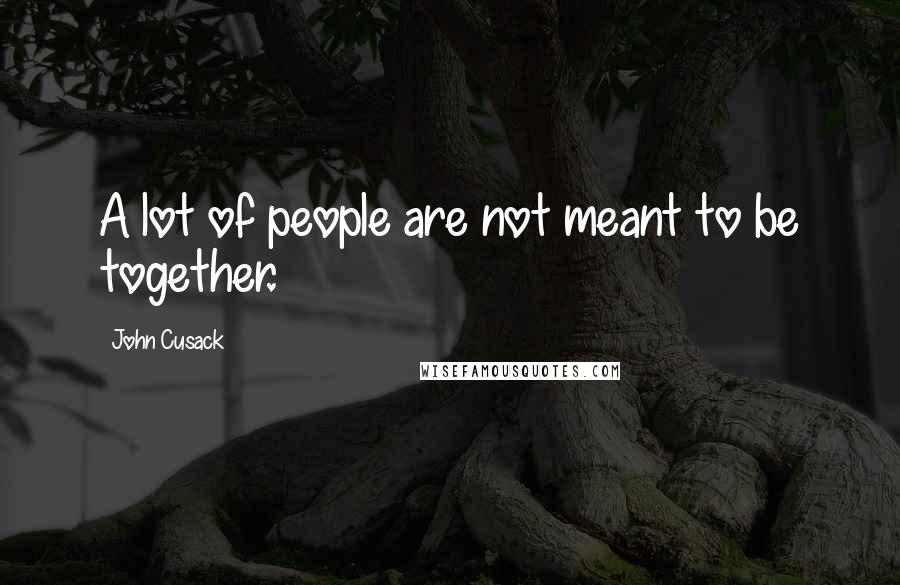 John Cusack quotes: A lot of people are not meant to be together.