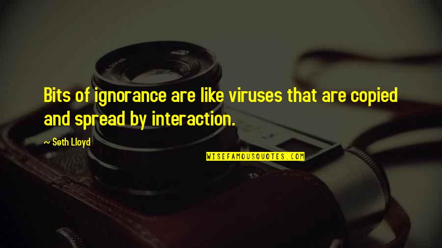 John F Kennedy Navy Quotes By Seth Lloyd: Bits of ignorance are like viruses that are
