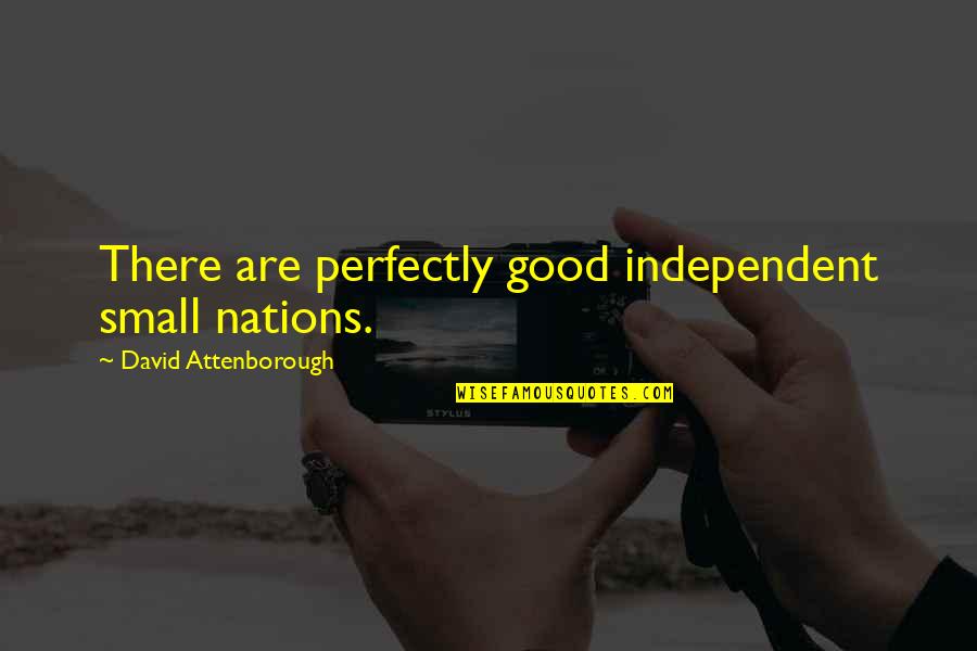 John Farnham Quotes By David Attenborough: There are perfectly good independent small nations. John Farnham Quotes By David Attenborough: There are perfectly good independent small nations.
