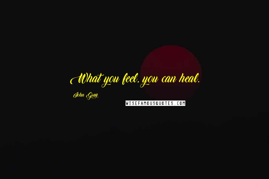 John Gray quotes: What you feel, you can heal.