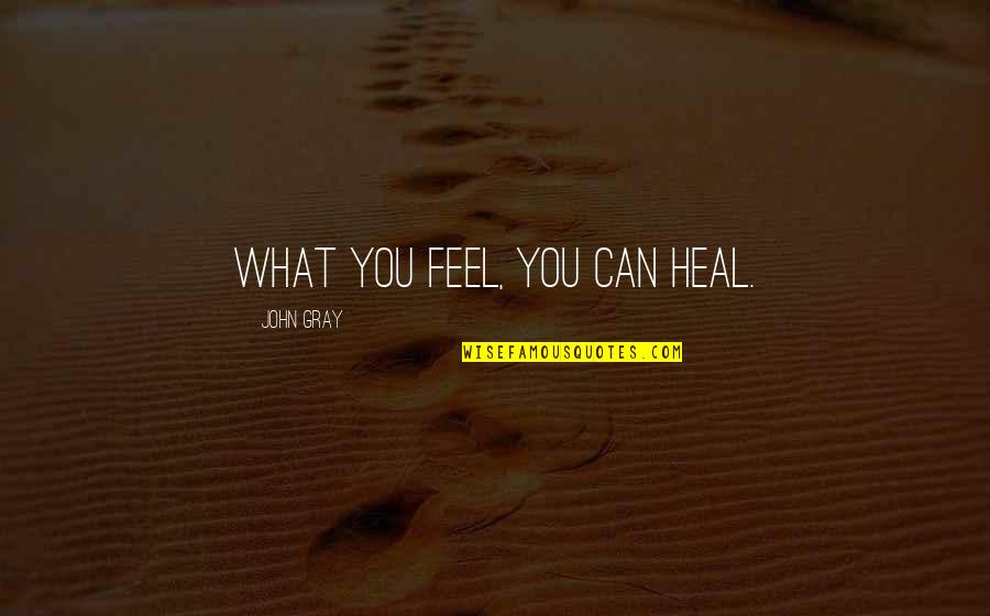 John Gray Quotes By John Gray: What you feel, you can heal.