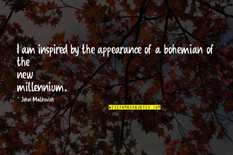 John Grinder Quotes By John Malkovich: I am inspired by the appearance of a John Grinder Quotes By John Malkovich: I am inspired by the appearance of a