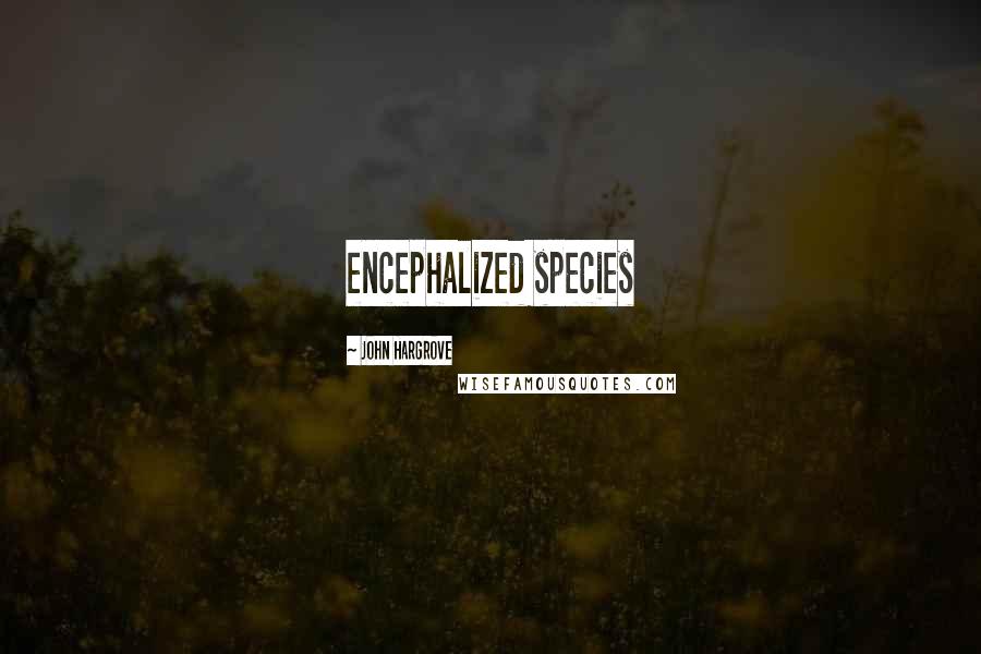 John Hargrove quotes: encephalized species