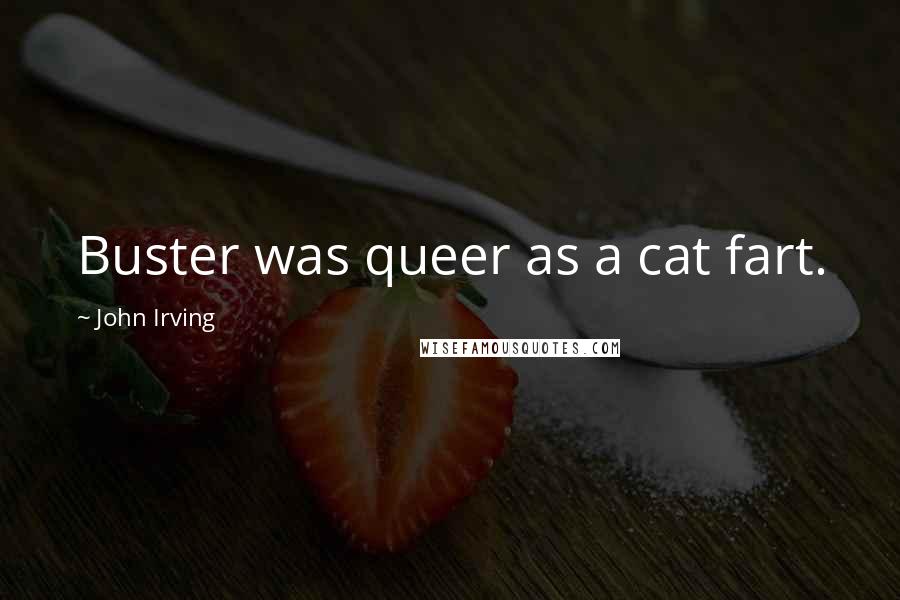 John Irving quotes: Buster was queer as a cat fart.