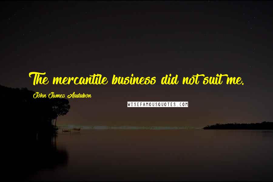 John James Audubon quotes: The mercantile business did not suit me.