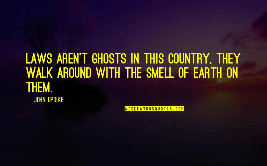 John Laws Quotes By John Updike: Laws aren't ghosts in this country, they walk