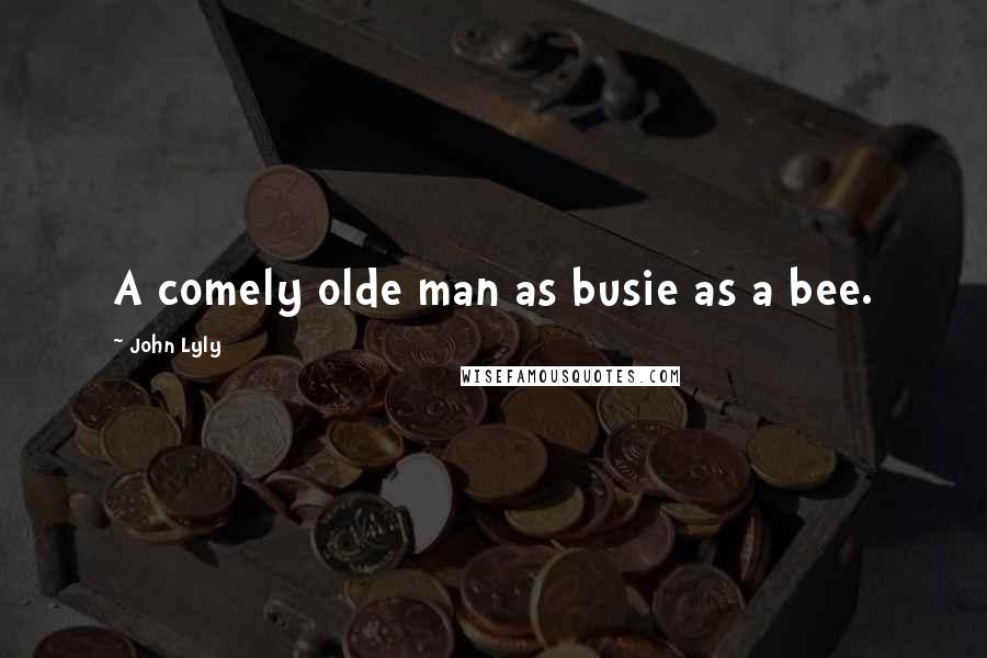 John Lyly quotes: A comely olde man as busie as a bee.