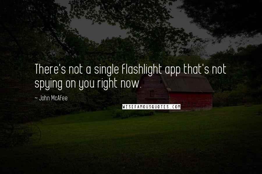 John McAfee quotes: There's not a single flashlight app that's not spying on you right now.