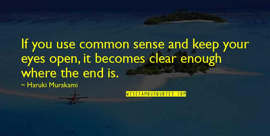 John Mcdouall Stuart Quotes By Haruki Murakami: If you use common sense and keep your