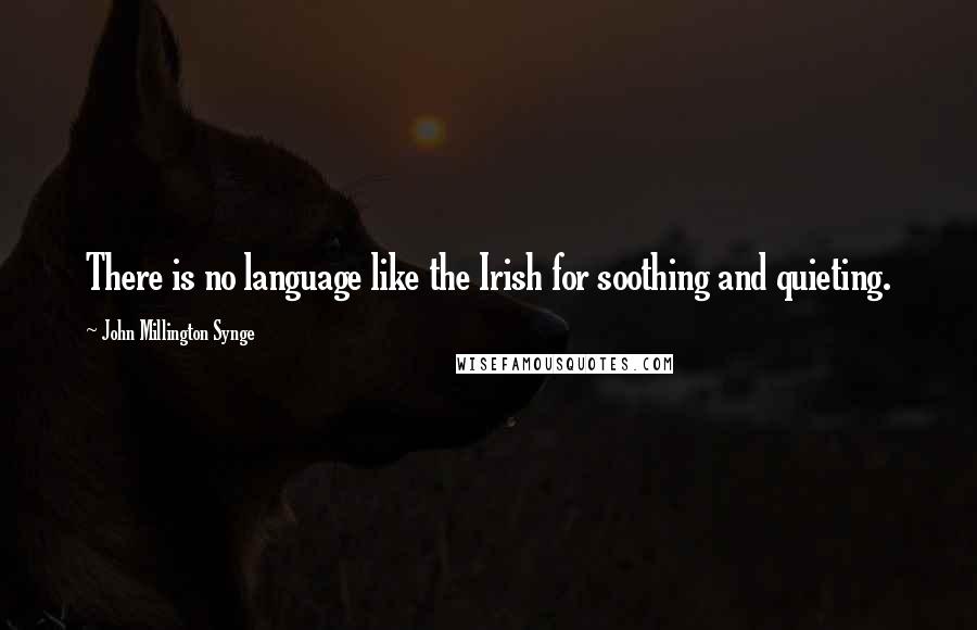 John Millington Synge quotes: There is no language like the Irish for soothing and quieting.