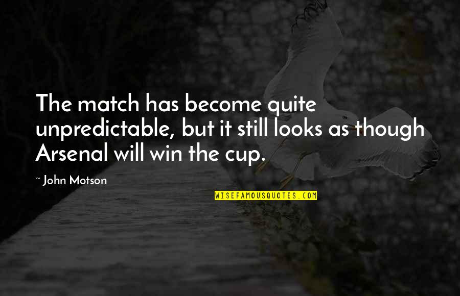John Motson Quotes By John Motson: The match has become quite unpredictable, but it