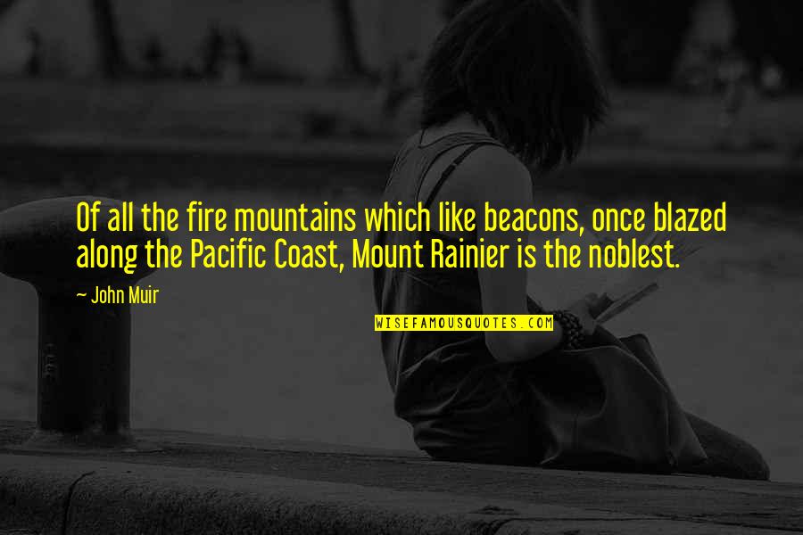 John Muir Fire Quotes By John Muir: Of all the fire mountains which like beacons,