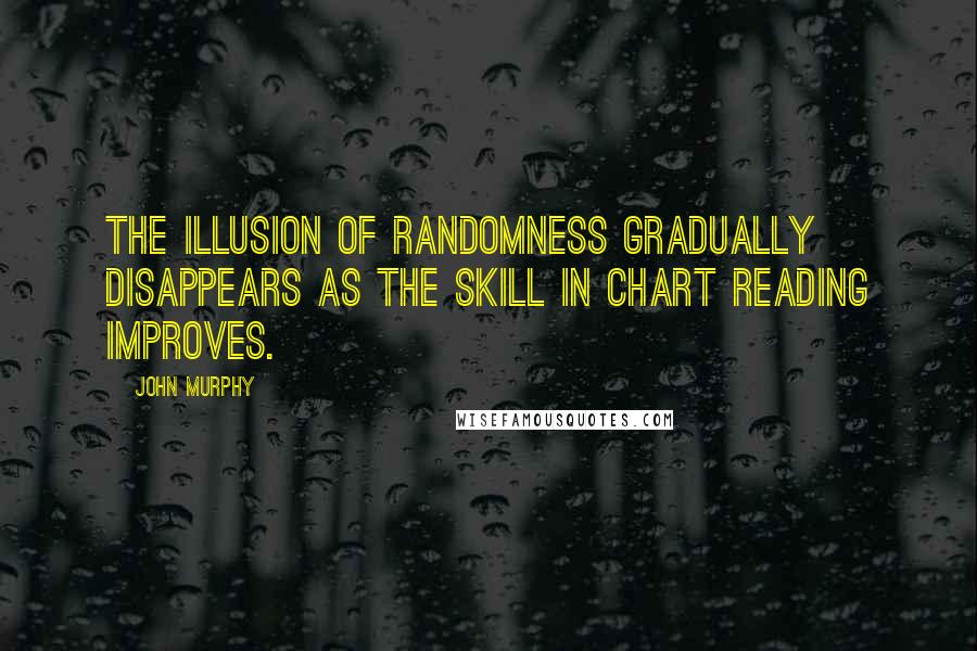 John Murphy quotes: The illusion of randomness gradually disappears as the skill in chart reading improves.