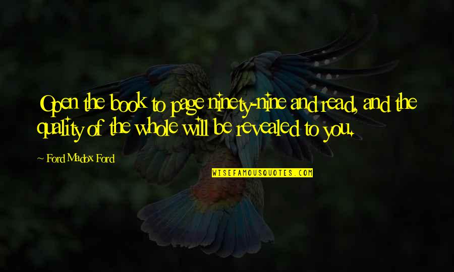 John Napier Quotes By Ford Madox Ford: Open the book to page ninety-nine and read,