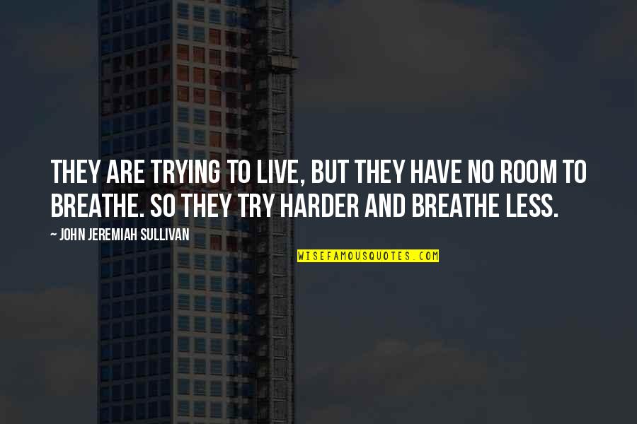 John O Sullivan Quotes By John Jeremiah Sullivan: They are trying to live, but they have John O Sullivan Quotes By John Jeremiah Sullivan: They are trying to live, but they have