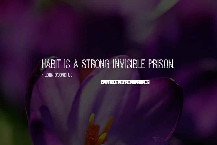 John O'Donohue quotes: Habit is a strong invisible prison.