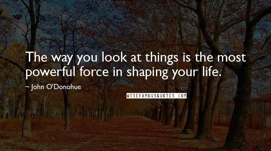 John O'Donohue quotes: The way you look at things is the most powerful force in shaping your life.