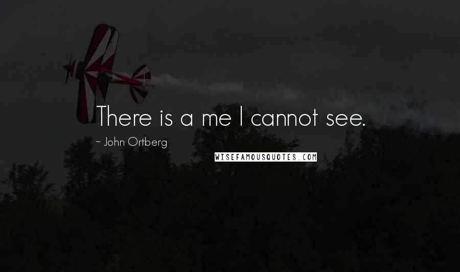 John Ortberg quotes: There is a me I cannot see.