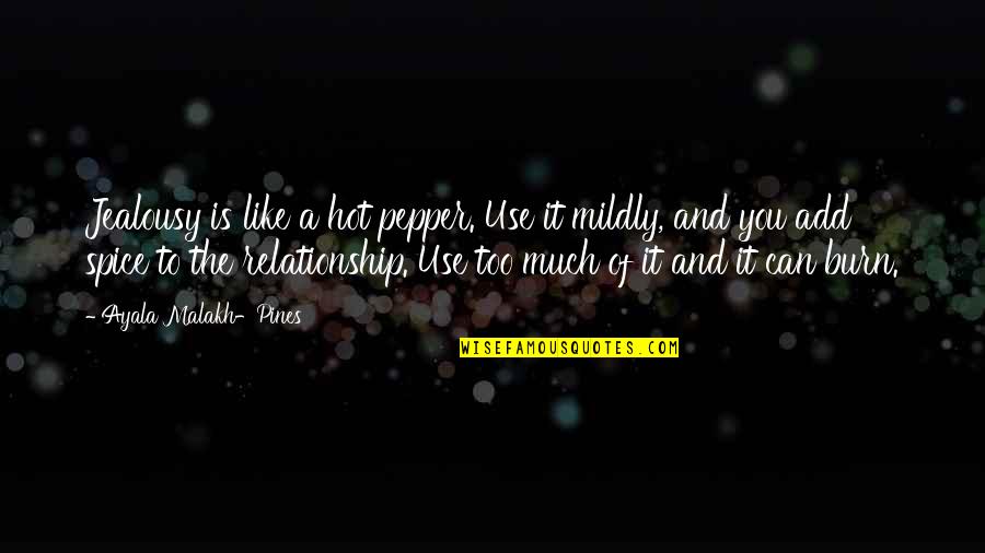 John P Morgan Quotes By Ayala Malakh-Pines: Jealousy is like a hot pepper. Use it John P Morgan Quotes By Ayala Malakh-Pines: Jealousy is like a hot pepper. Use it