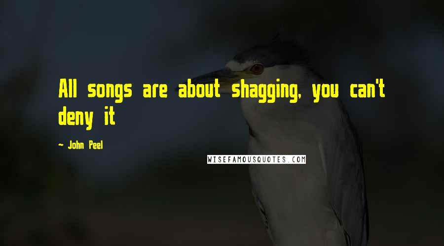 John Peel quotes: All songs are about shagging, you can't deny it